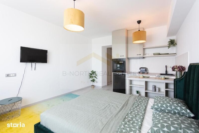 Garsoniera de inchiriat moderna, cladire renovata, facilitati premium