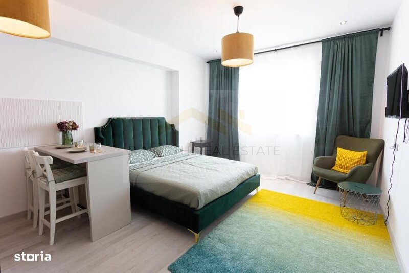 Garsoniera de inchiriat moderna, cladire renovata, facilitati premium